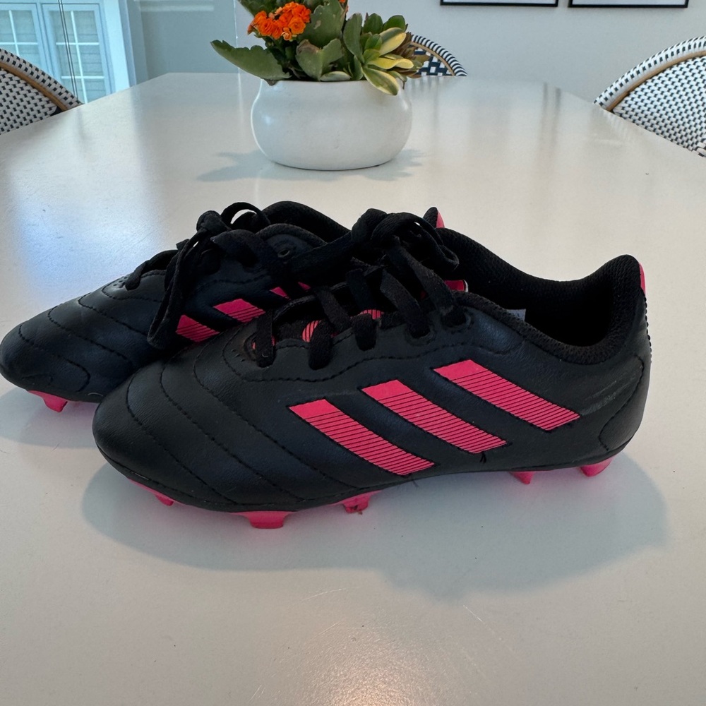 Black and Pink Adidas Soccer Cleats